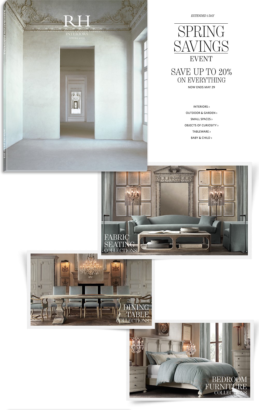 Restoration Hardware Homepage