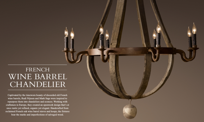 Wine Barrel Chandelier