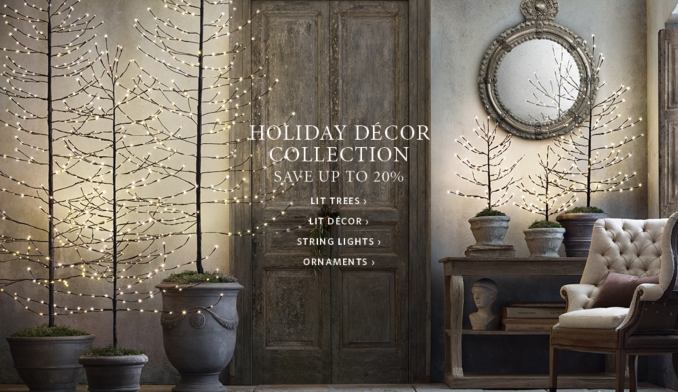 Restoration Hardware Homepage