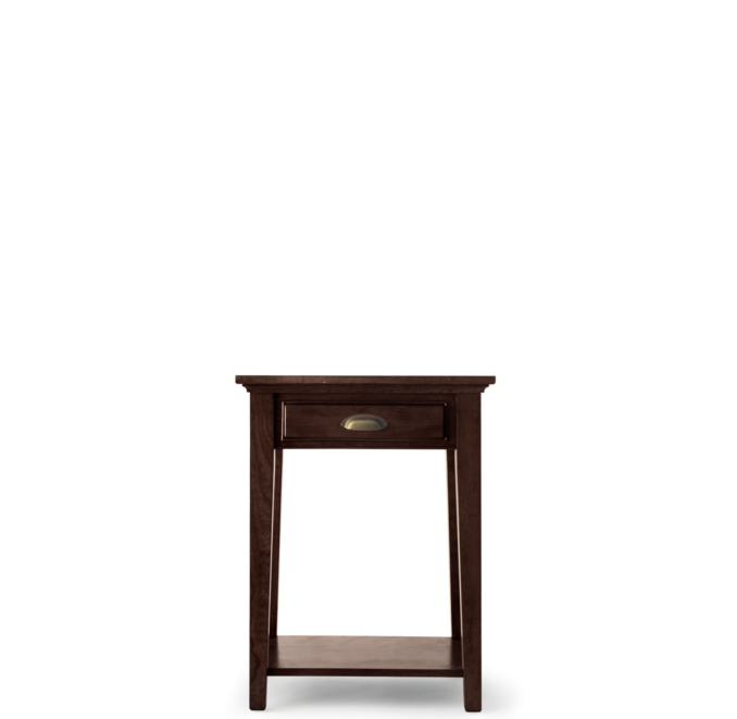 Marston 1-Drawer Nightstand (Set of 2 Open) Dark Cherry