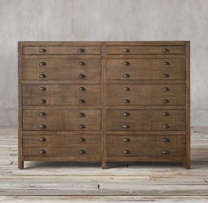 Printmaker's Collection - Antiqued Pine | RH