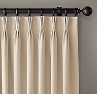 Custom Basket Weave Linen 3-Fold French-Pleat Drapery<br><b><small><em>All Colors On Sale</em></small></b>