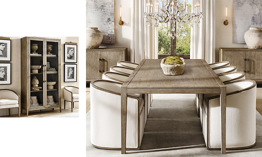 shop French Contemporary Grey Dining