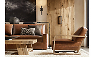 shop Maxwell Leather Sofa Living with Davos Natural