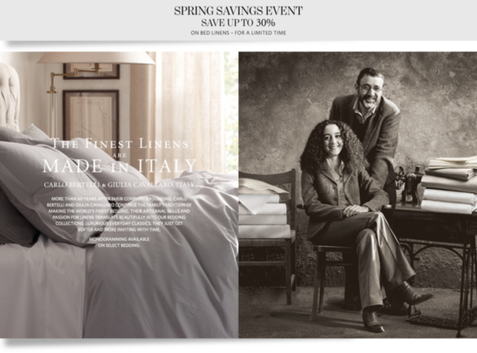 The Finest Linens are Made in Italy
