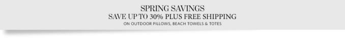Free Shipping on all Outdoor Pillows, Beach Towels & Totes