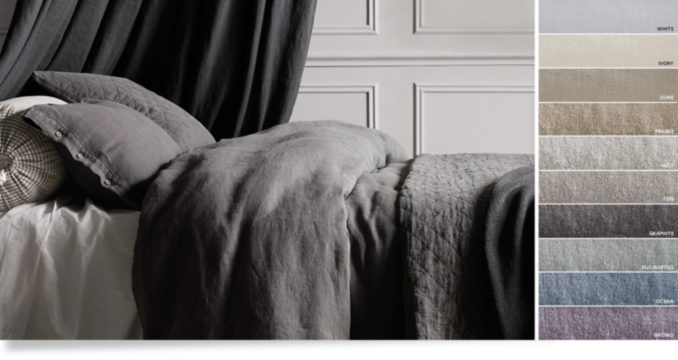 GarmentDyed Linen Floral Bedding Collection