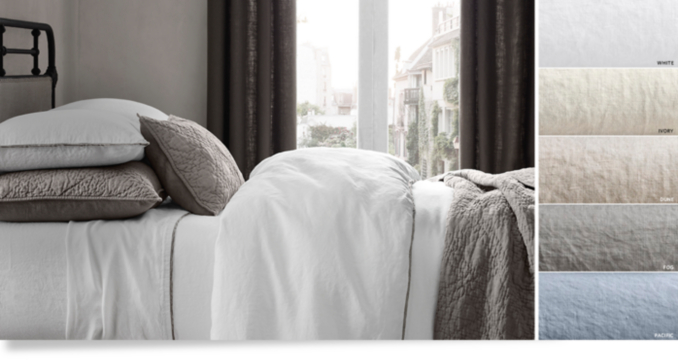 VintageWashed Belgian Linen Bedding Collection