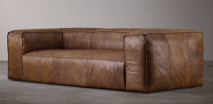 chelsea leather sofa restoration hardware
