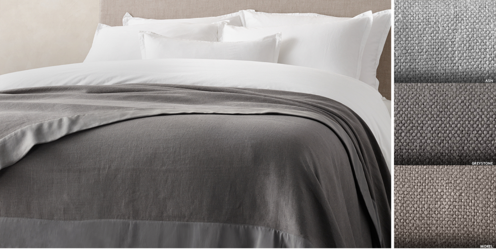 Oversized Bed Throws, Blankets & Pillows RH