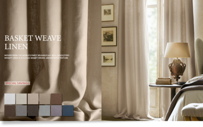 Basket Weave Linen Drapery
