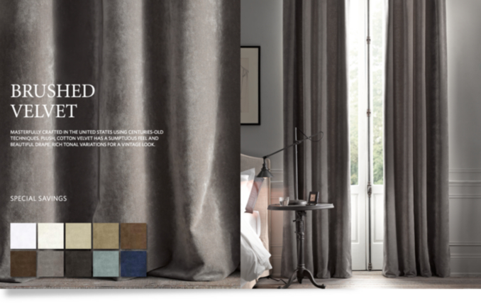 Brushed Velvet Drapery