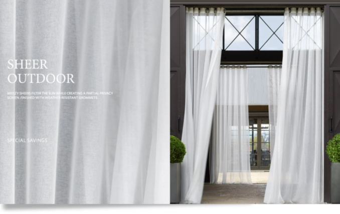 Sheer Outdoor Drapery