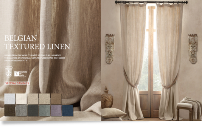 Belgian Textured Linen Drapery