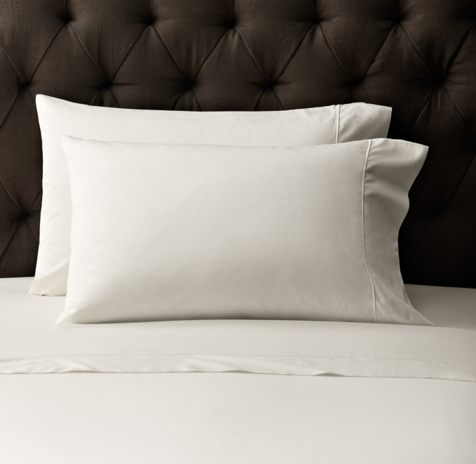 Italian Vintage-Washed 600 Sateen Pillowcases (Set of 2)