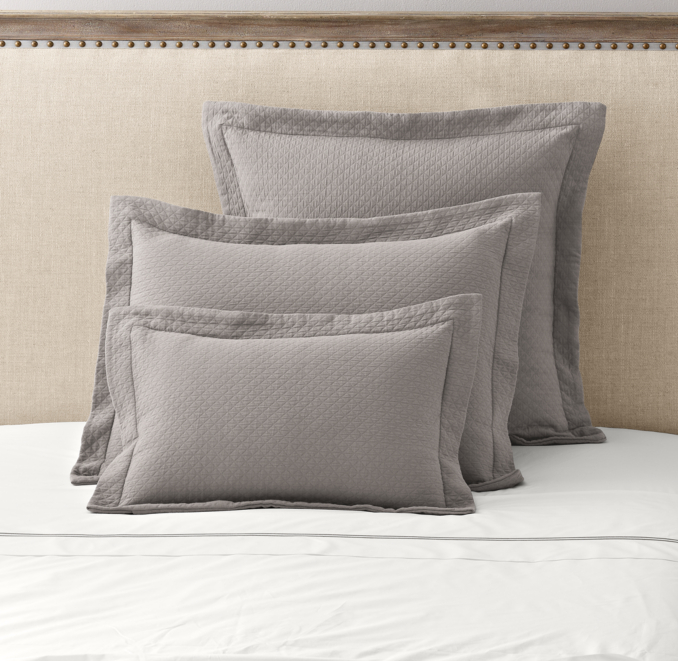 Vintage-Washed Diamond Matelassé Sham