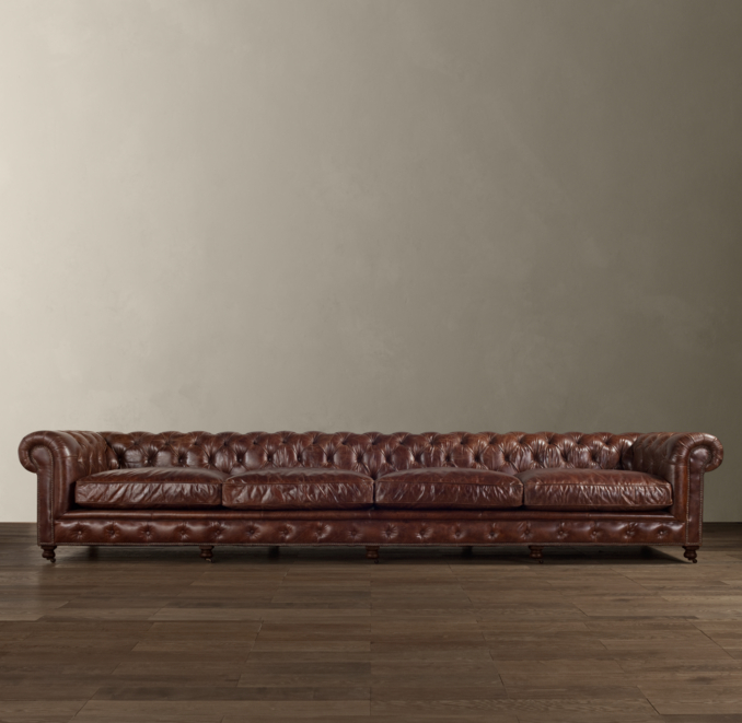 163" Kensington Leather Sofa