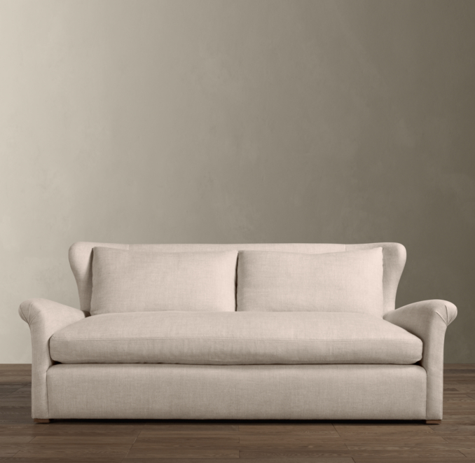 7' Belgian Wingback Upholstered Sleeper Sofa