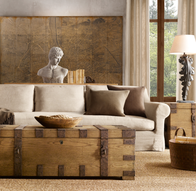 7' Belgian Roll Arm Slipcovered Sleeper Sofa