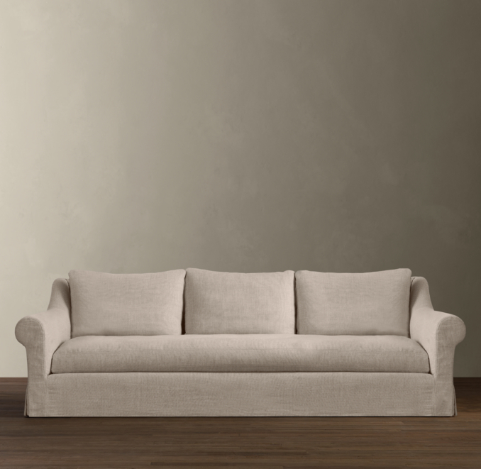 Belgian Roll Arm Slipcovered Sofas