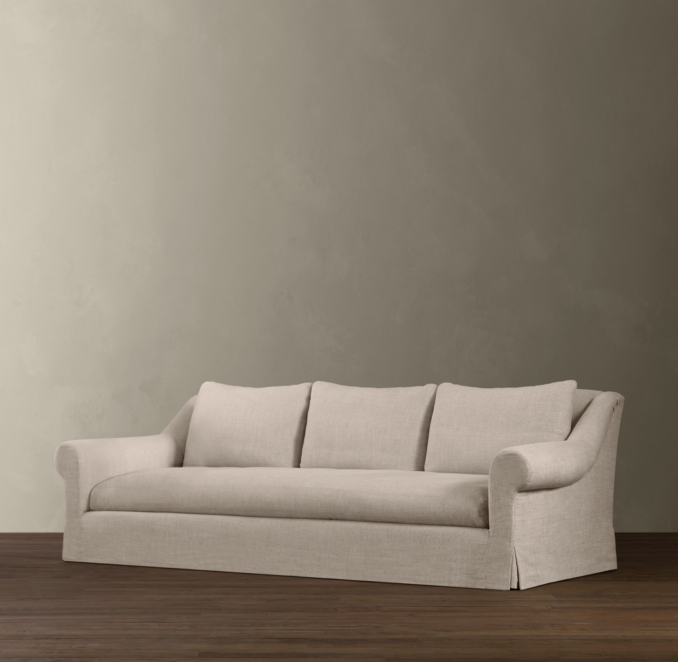 Belgian Roll Arm Slipcovered Sofas