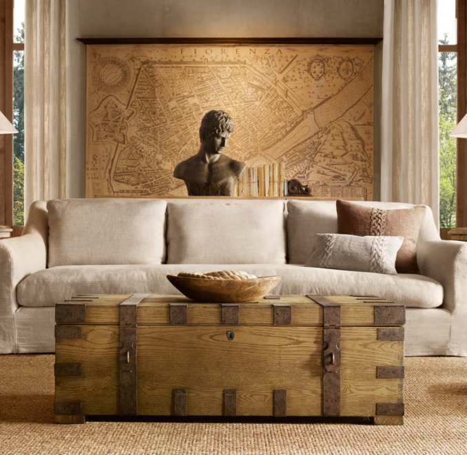 Belgian Roll Arm Slipcovered Sofas