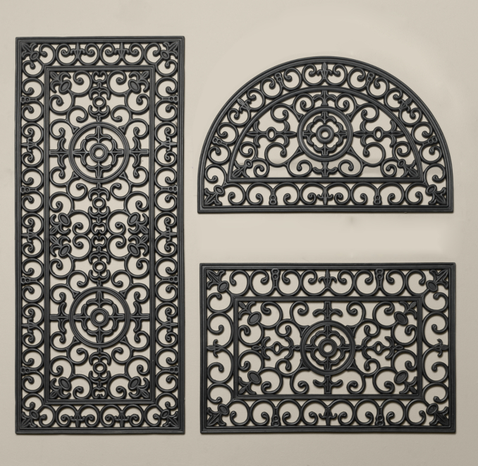 Fleur-de-Lys Rubber Doormat 