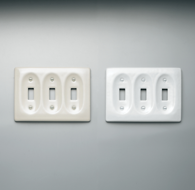 Ceramic Triple Switch Plate