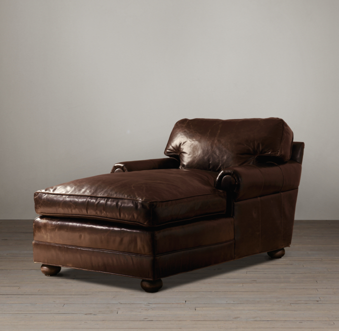 Lancaster Leather Chaise