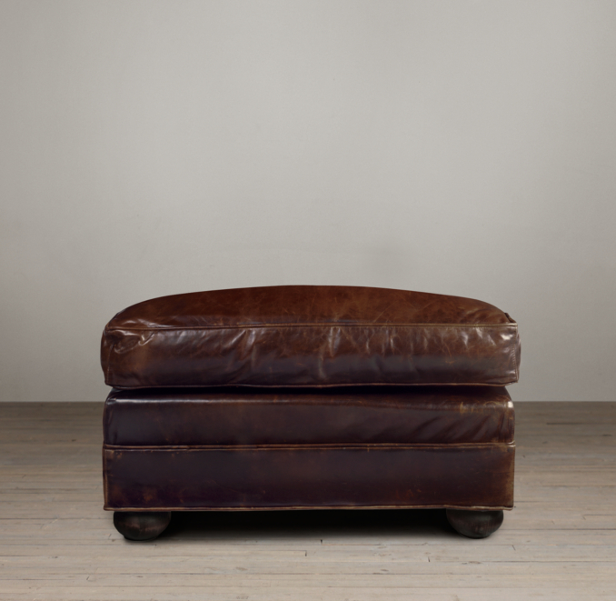 Lancaster Leather Ottoman