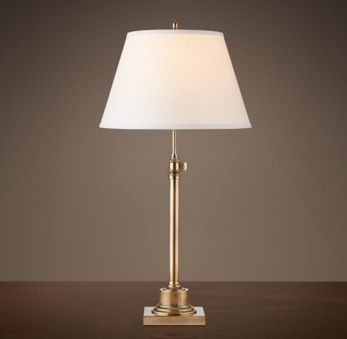 Library Table Lamp Antique Brass