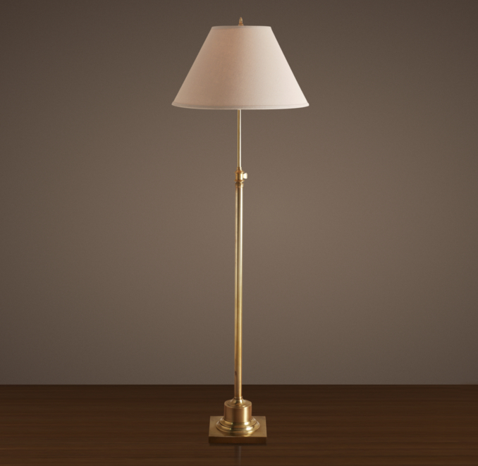 Library Floor Lamp Antique Brass