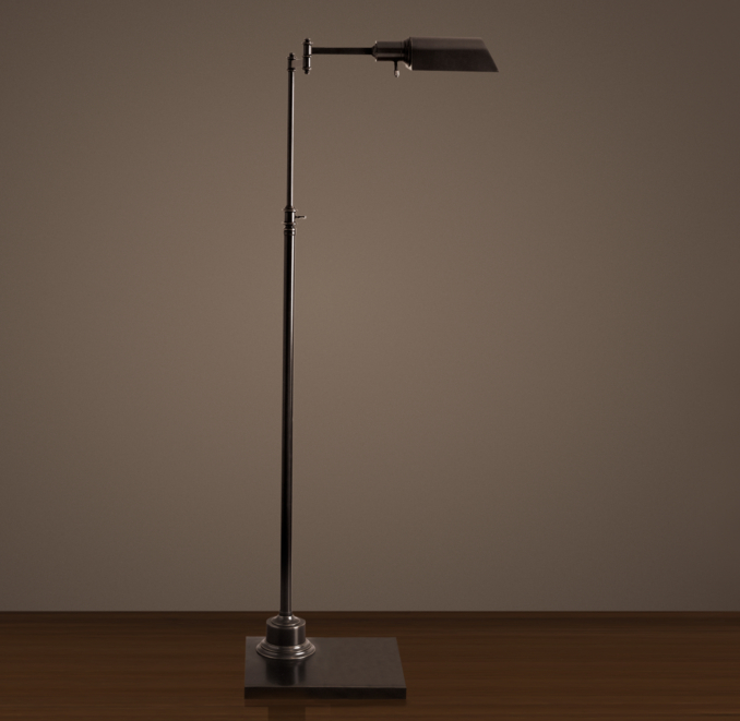 Library Task Floor Lamp Bronze