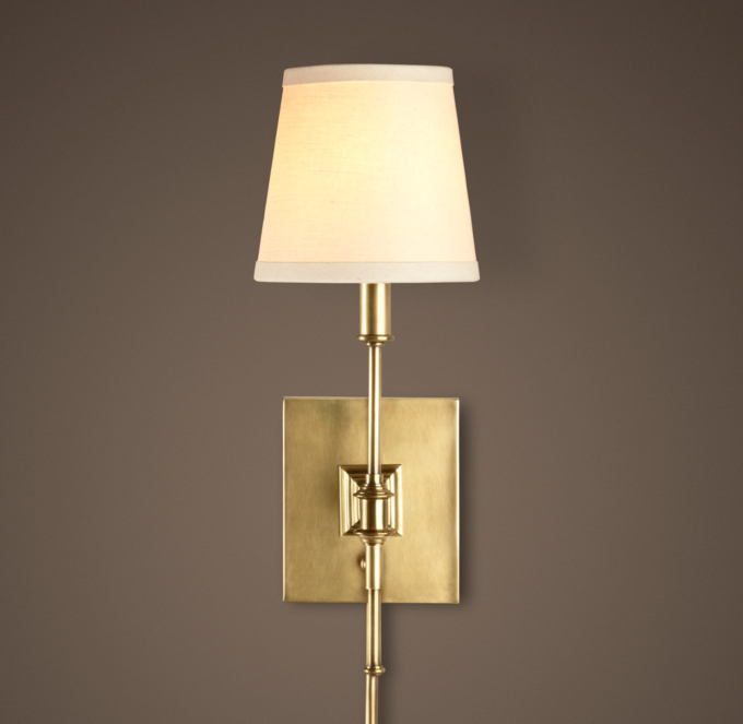 Library Sconce Antique Brass