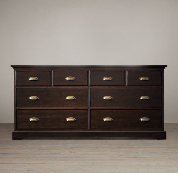 Marston 8-Drawer Double Dresser Dark Cherry