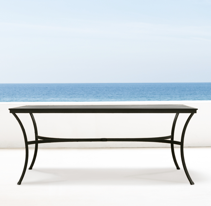 Carmel Rectangular Dining Table Painted Metal