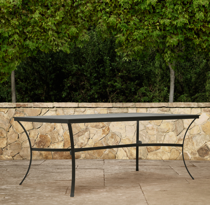 Carmel Rectangular Dining Table Painted Metal