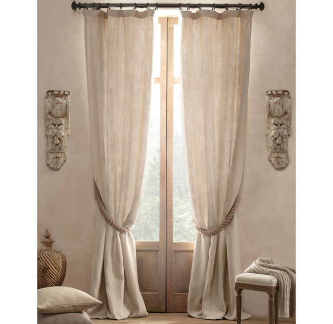 Textured Belgian Linen Drapery