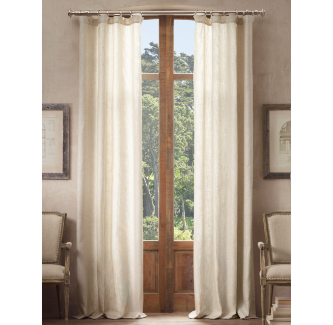 Opaque Belgian Linen Drapery