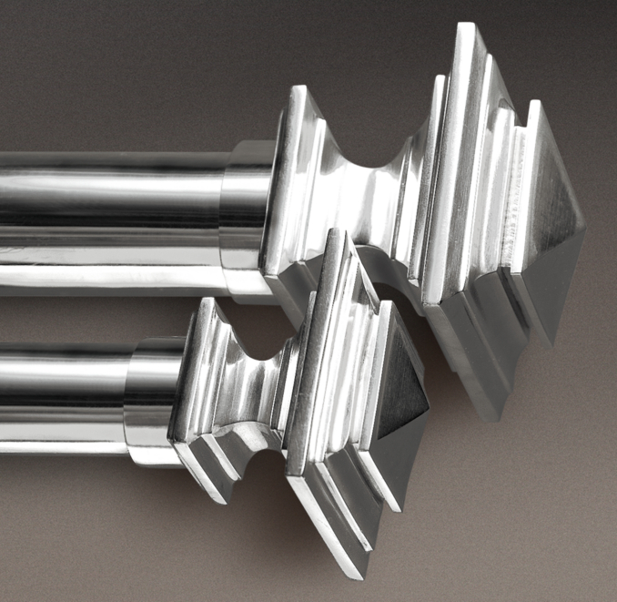 Estate Metal Square Finials Silver (Set of 2)