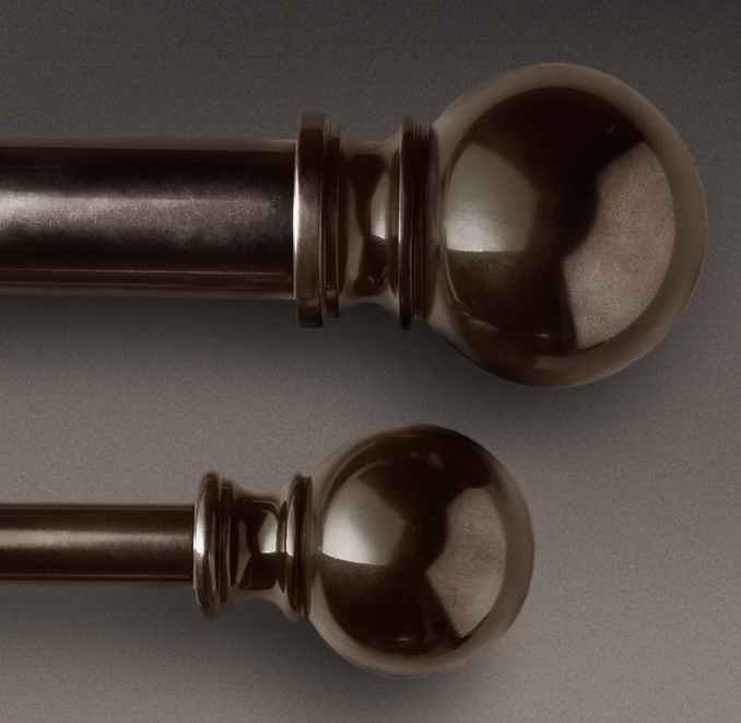 Bronze Ball Finial & Rod Set