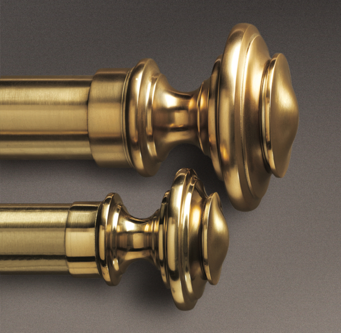 Estate Metal Newel Finials Brass (Set of 2)
