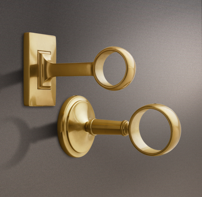 Estate End Brackets Brass (Set of 2)