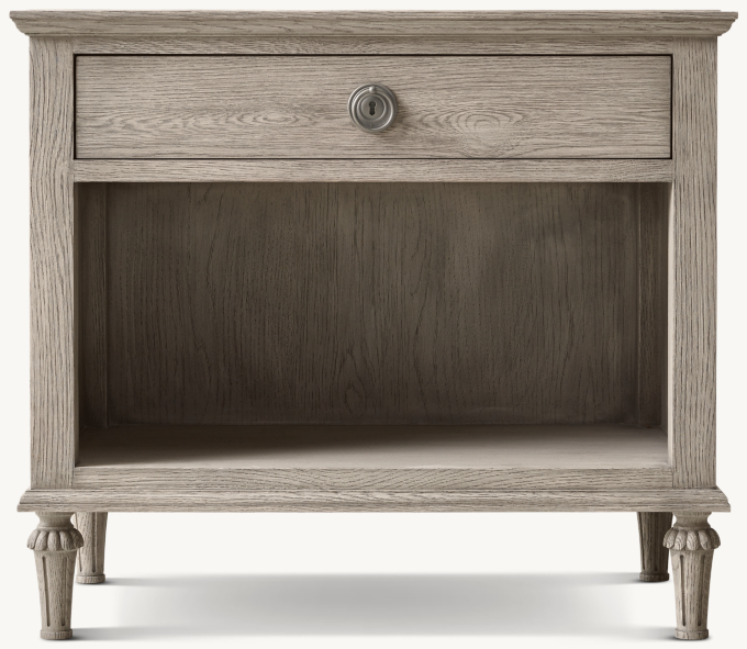 32&#34; nightstand shown in Antiqued Grey Oak.