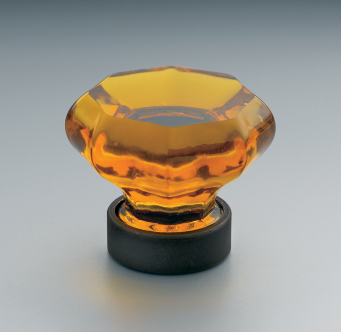 Traditional Amber Glass Knob