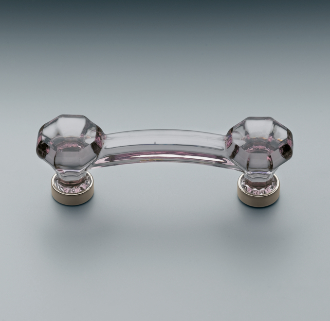 Traditional Violet Glass Pull 3"