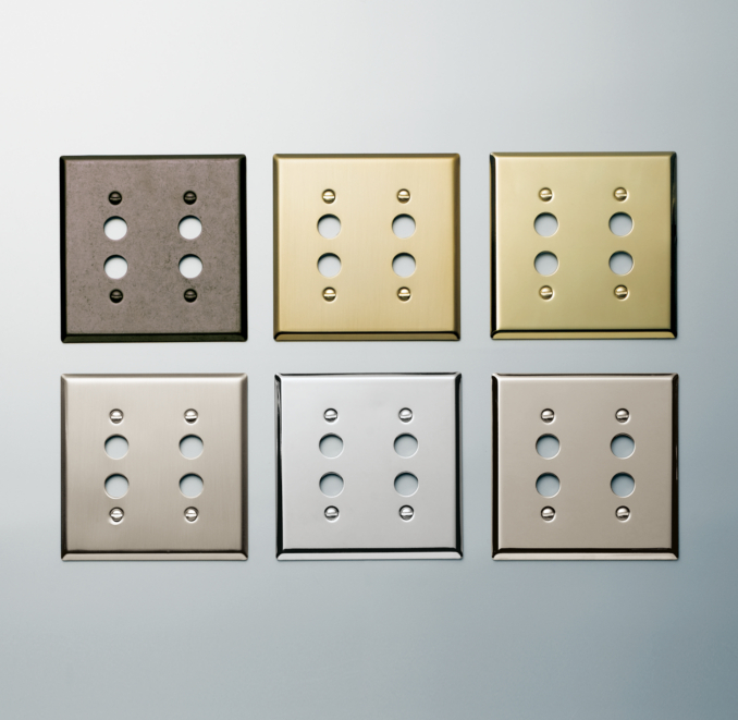 Victorian Push-Button Double Switch Plate