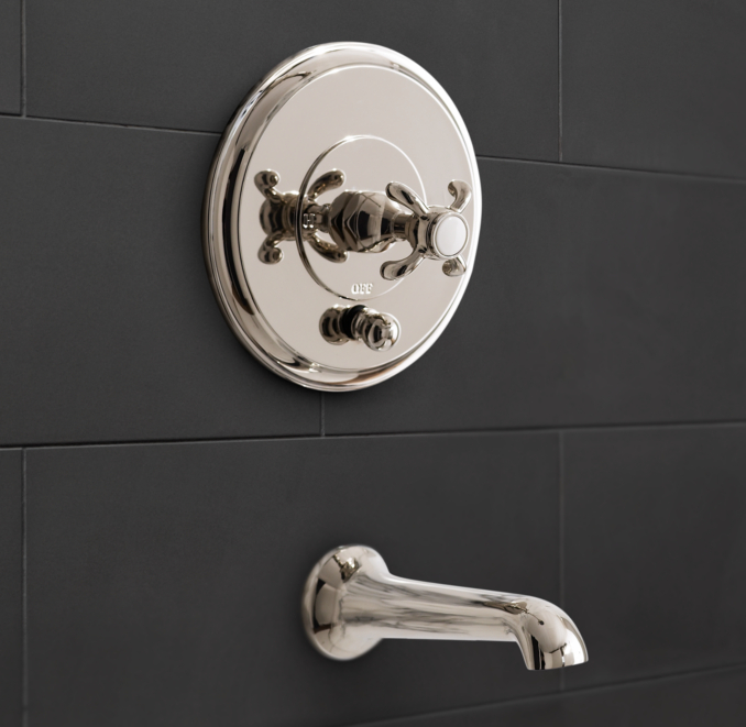 Bistro Balance-Pressure Tub and Shower Valve & Trim  Set (Backplate; Spout)