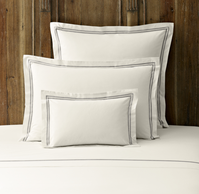 Italian Hotel Satin Stitch Ivory Sham