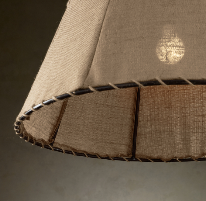 Burlap Barrel Chandelier